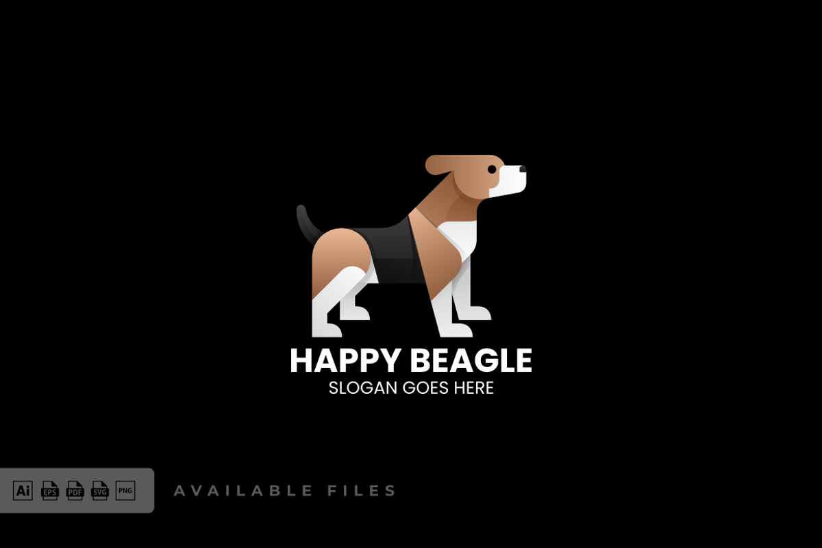 Beagle Gradient Colorful Logo, a Branding & Logo Template by ivan_artnivora