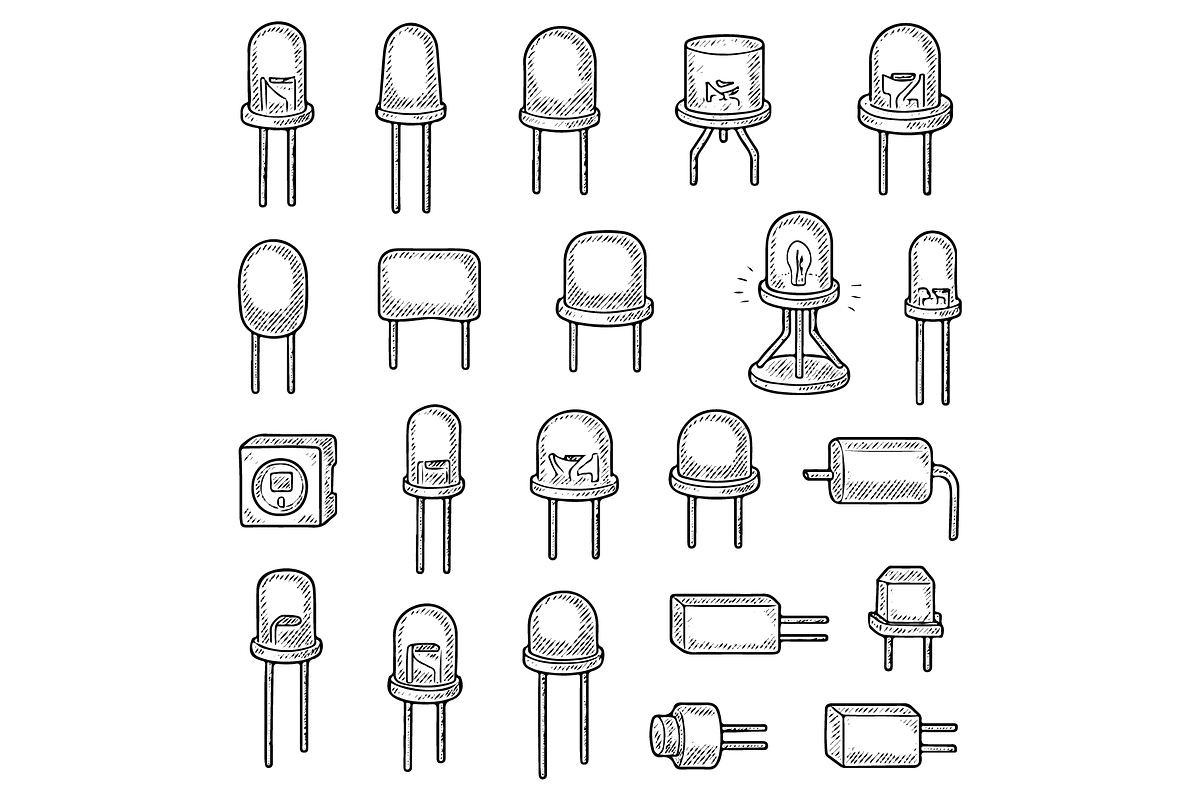 LED Electronic Components, an Object Graphic by RT Studio
