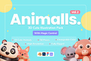 3D Animal Character Pack Vol 2, an Animal 3D Model by Algrafika_Official (Thumbnail 1 of 6)