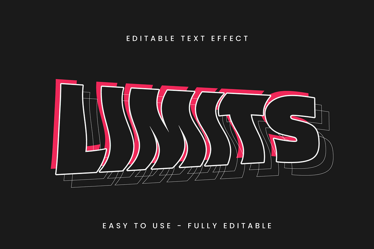 Distorted Motion Layered Text Effect
