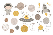 Space Journey Kids clipart set, an Illustration by Leysan Shayak (Thumbnail 3 of 10)