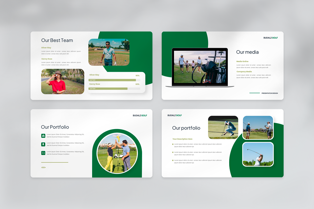 Budalzgolf - Golf Sports PowerPoint, a Presentation Template by Annora Studio (Photo 6 of 8)