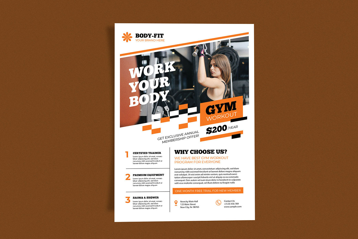 Gym Workout Program, a Flyer Template by Me55enjah Design (Photo 2 of 4)