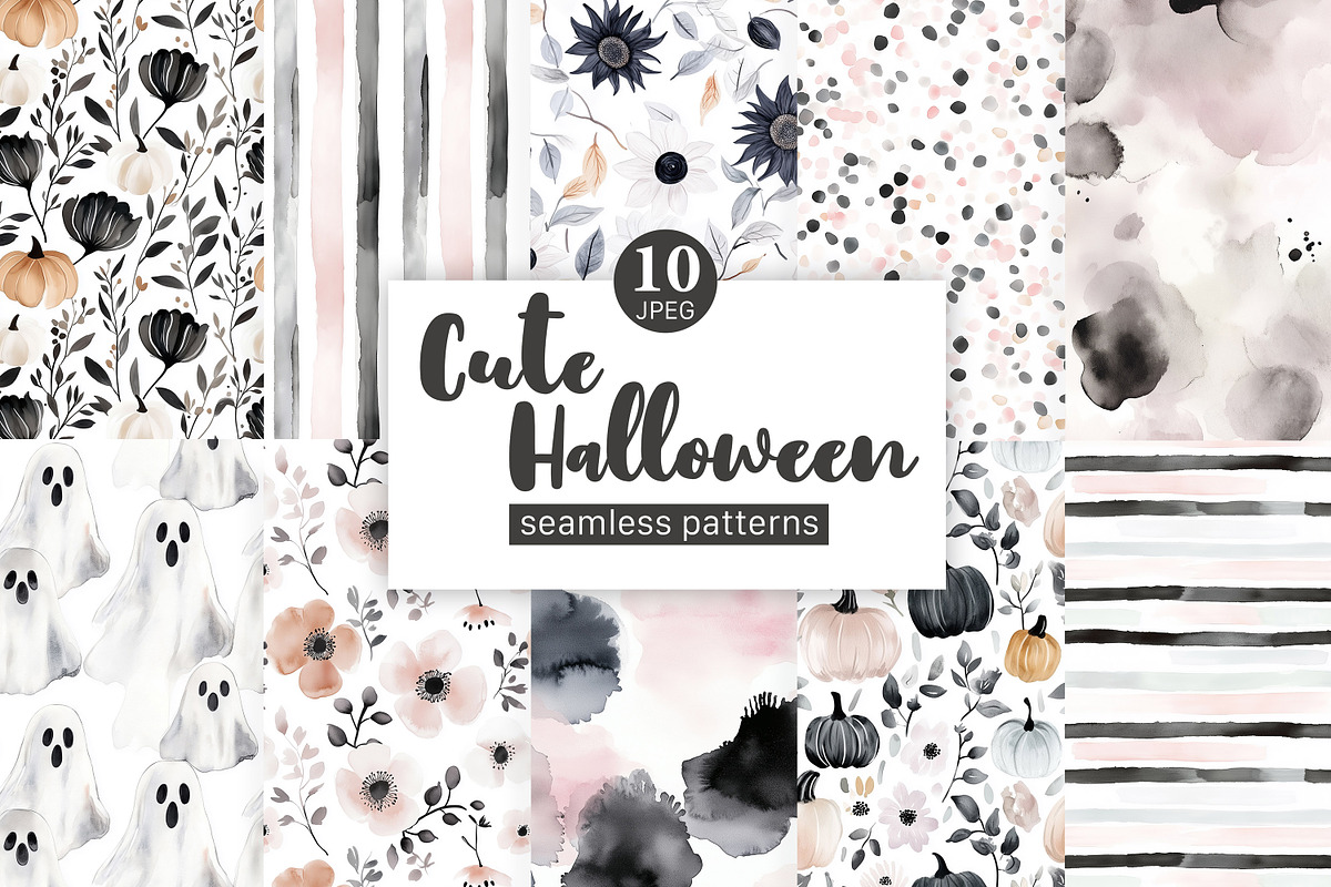 Cute Halloween Papers, a Pattern Graphic by GlamArtZhanna (Photo 1 of 4)