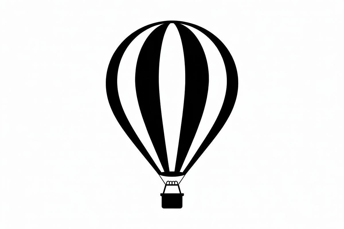 Hot Air Balloon Silhouette Bundle, an Illustration by hafijul (Photo 3 of 5)