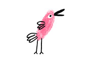 Pink birds in a tree, an Animal Illustration by Irene Loal (Thumbnail 4 of 6)