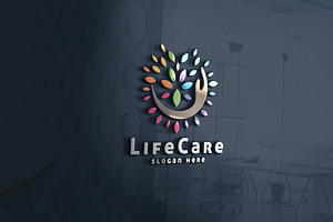 Life Care Hand Logo, a Branding & Logo Template by Design_Planet