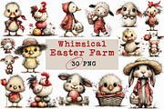 Whimsical Easter Farm Clipart, an Illustration by Libby Wishes (Thumbnail 1 of 7)
