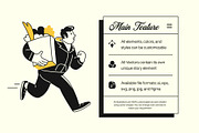 Food and Delivery Illustrations Set, a Food Illustration by Brickclay (Thumbnail 2 of 9)