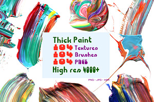 104 Paint Textures & PS Brushes