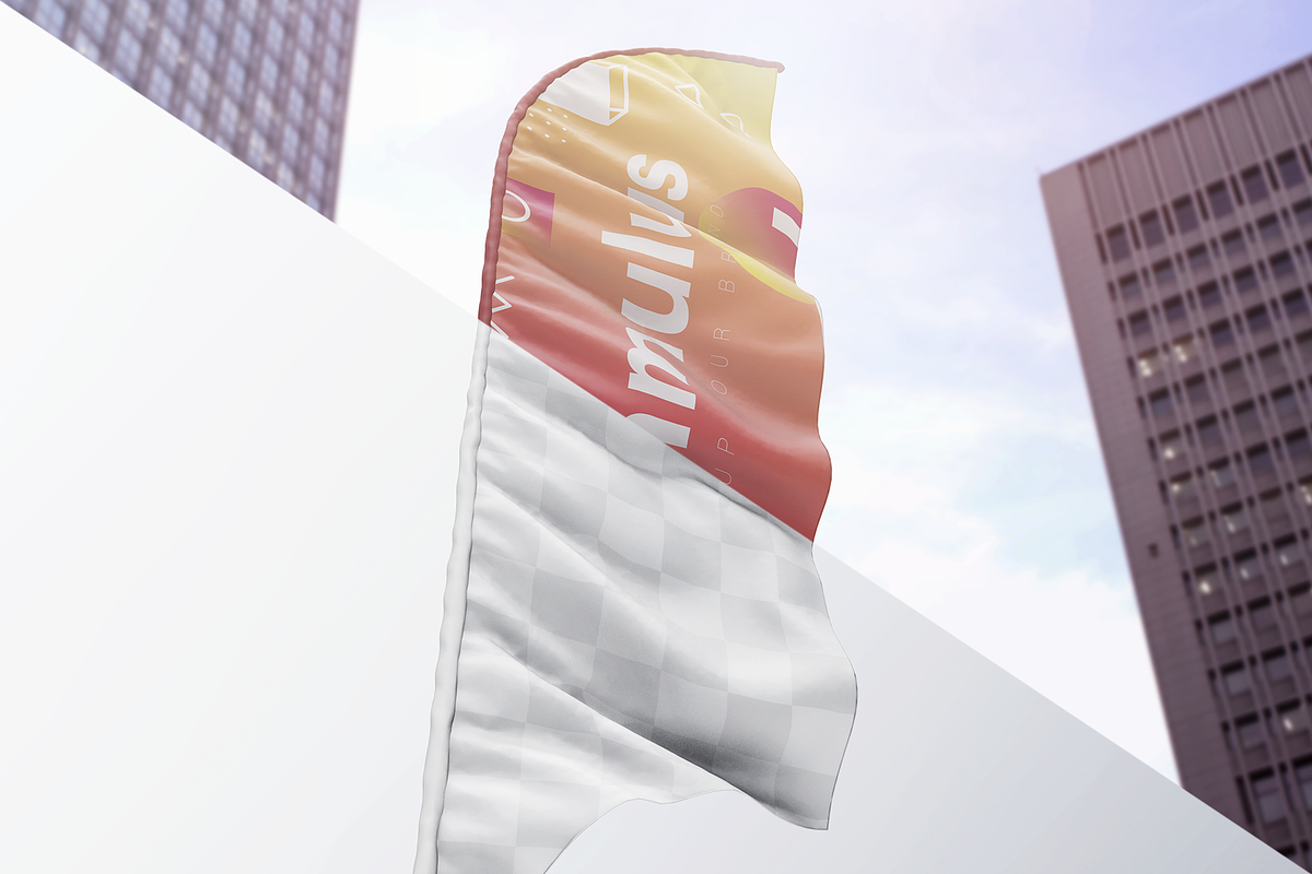 Quill Feather Bow Sail Flag MockUp, an Advertising Mockup by coloformia (Photo 15 of 15)