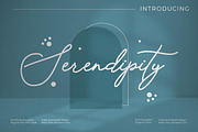 Serendipity Monoline Script font, a Script Font by mahstudios (Thumbnail 1 of 8)