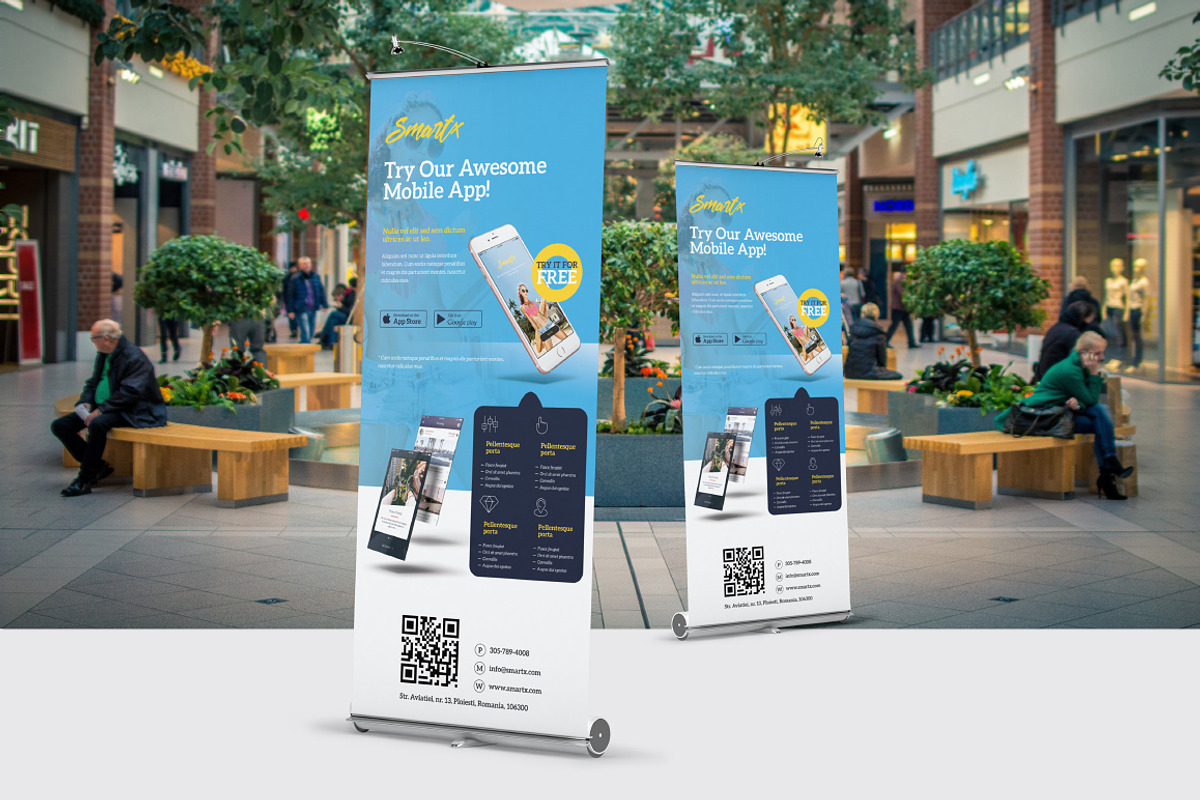 Mobile App Roll-Up Banner, a Flyer Template by floringheorghe (Photo 3 of 4)