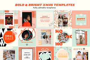 Bold & Bright XMAS Instagram Posts