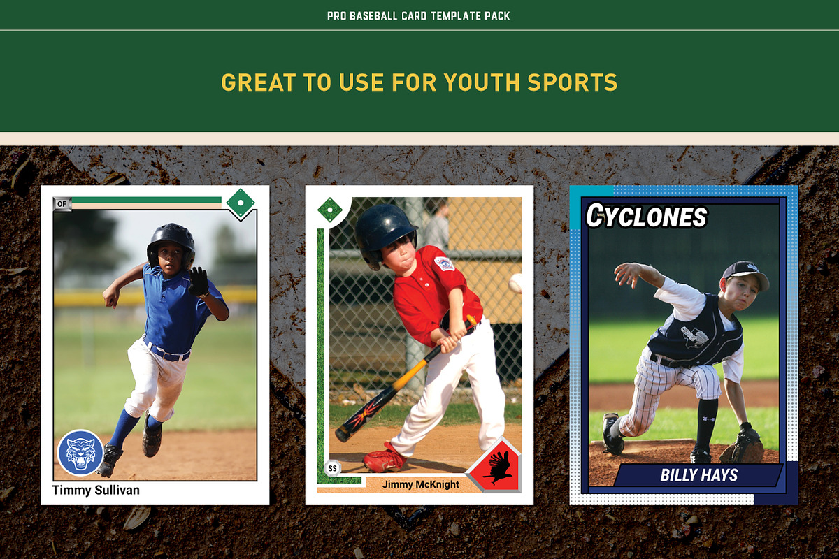 1990's Pro Baseball Card Templates, a Card Template by Chris Weibring (Photo 10 of 11)