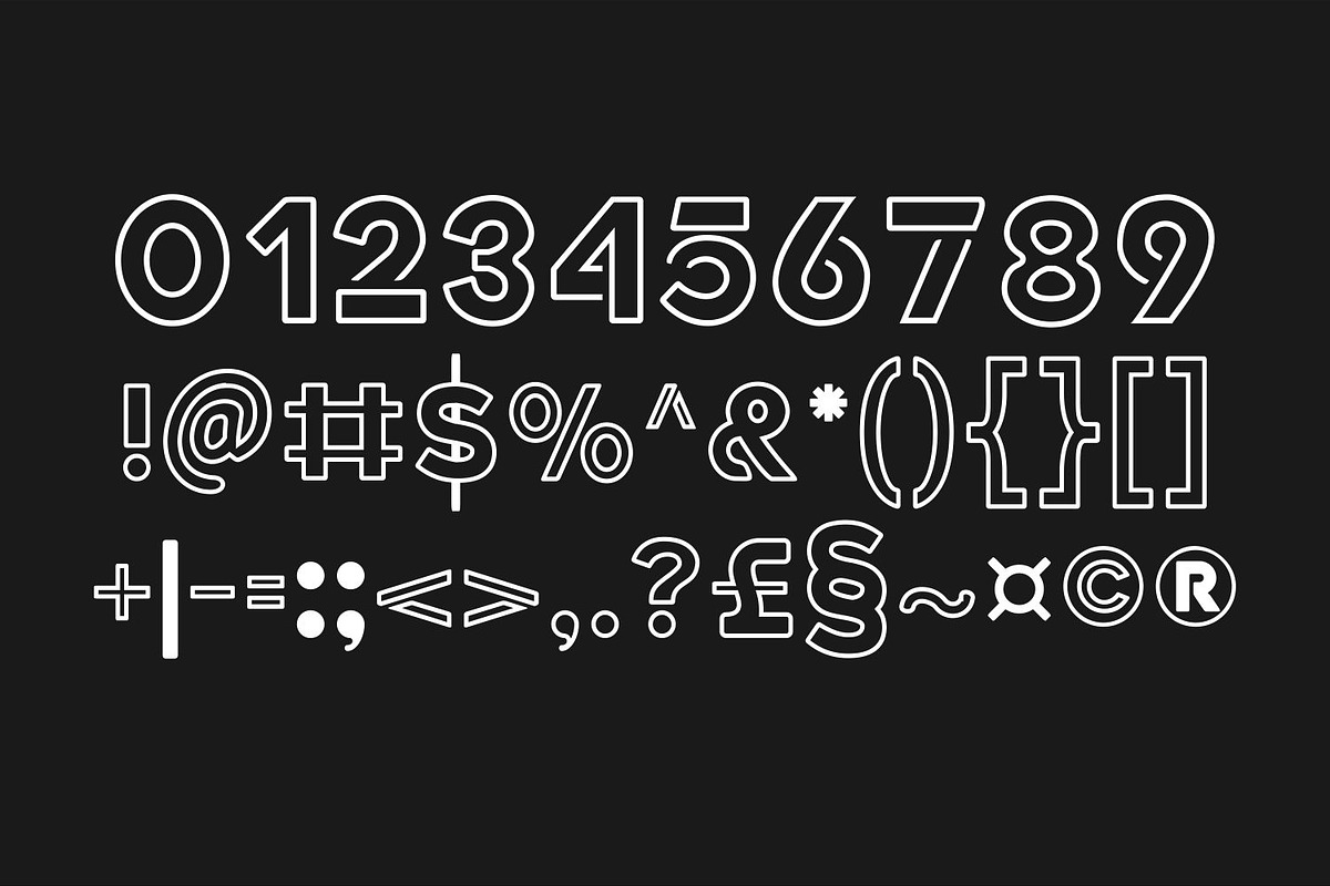 NERO Bold Sans Line Fonts, a Sans Serif Font by WhymoreArt (Photo 7 of 7)