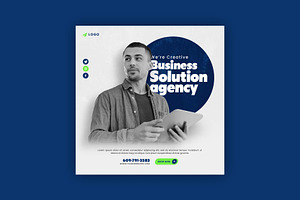 Marketing Agency Post Template, a Social Media Template by Saman Osama