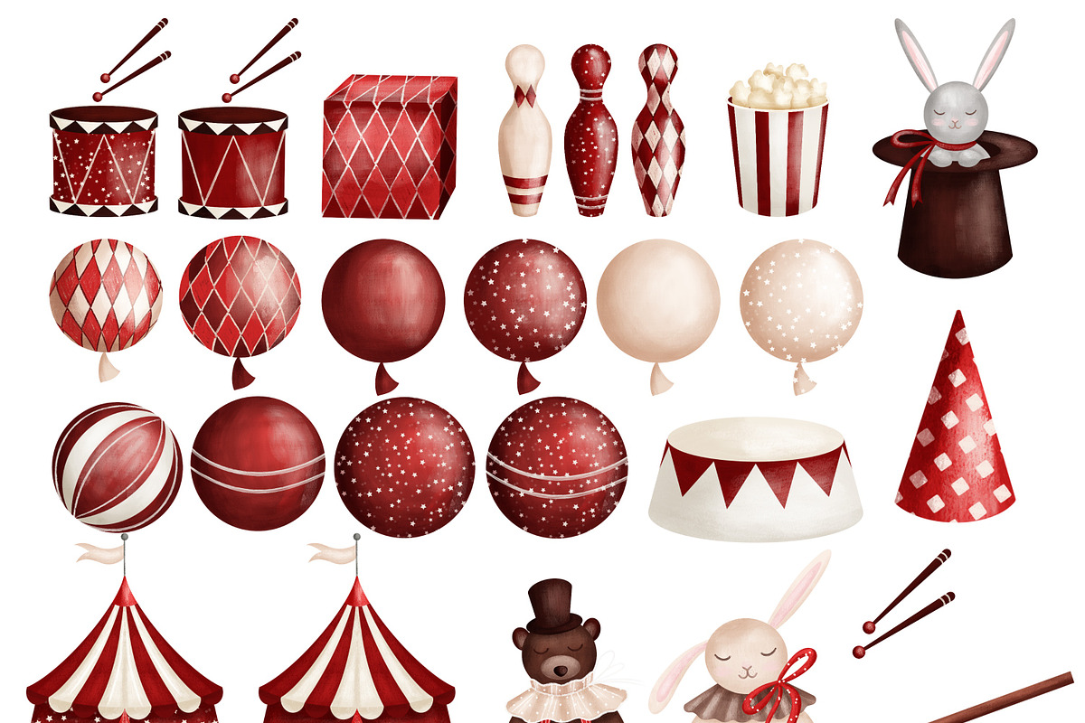 Circus- baby graphic collection, an Animal Illustration by Linerisyart (Photo 13 of 14)