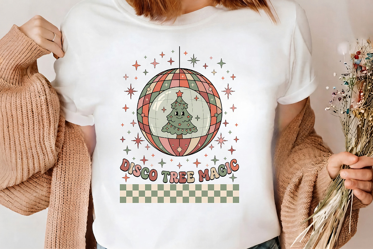 Disco Tree Magic Christmas PNG, a Seasonal Illustration by CrexoraLab (Photo 3 of 4)