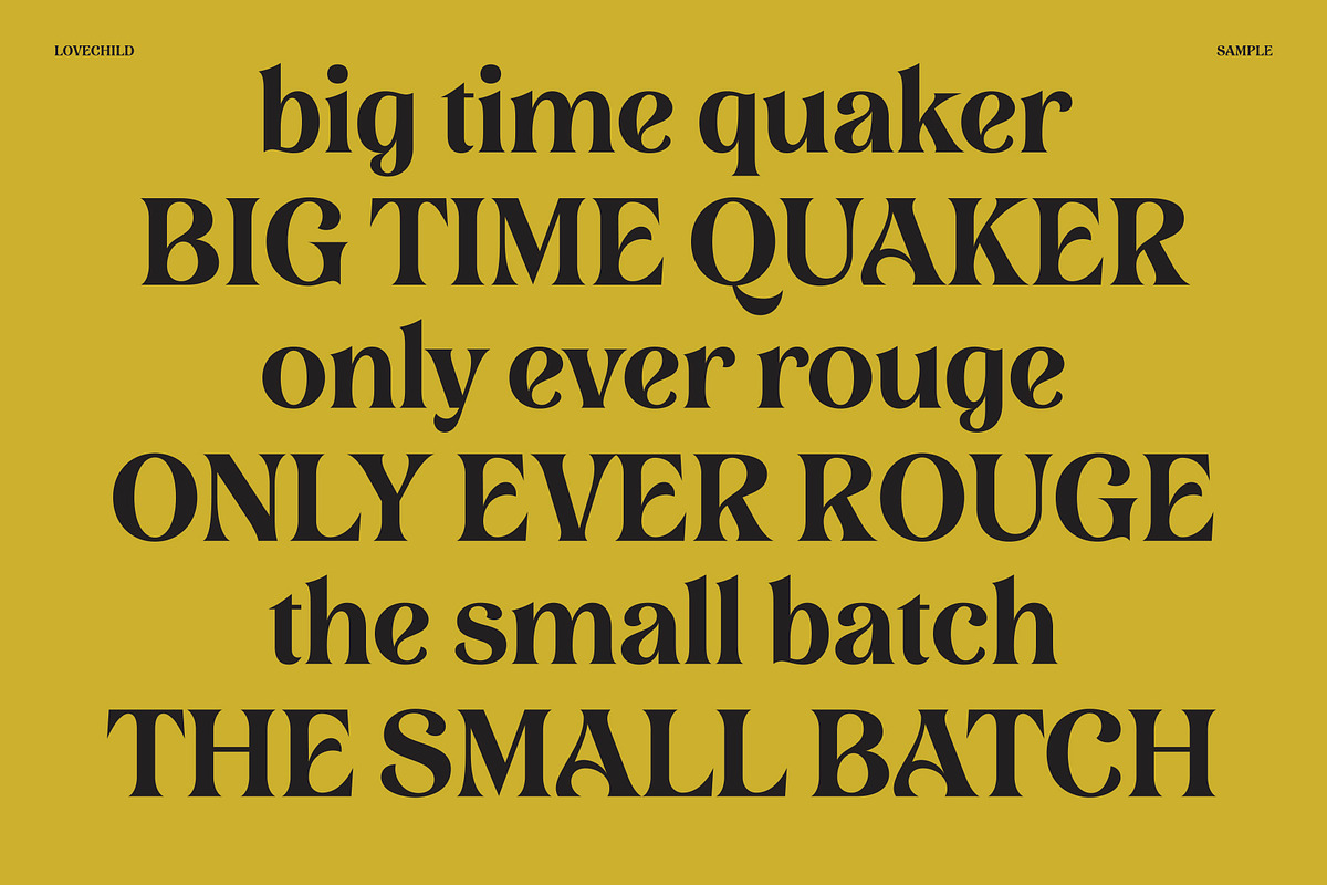 Lovechild, a Font by Simon Walker (Photo 5 of 10)