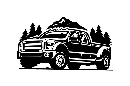 Overland Truck in Outdoor Vector