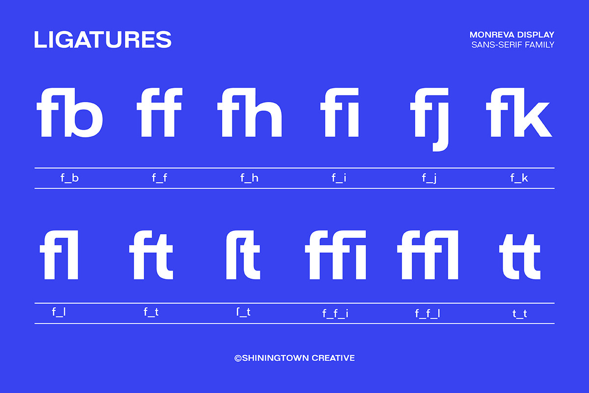 Monreva Display — 7 Weights (+Bonus), a Sans Serif Font by Shiningtown Creative (Photo 9 of 15)