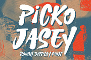 Picko Jasey - Rough Brush Font, a Handwritten Font by HanzelSpace Studio (Thumbnail 1 of 8)