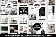 Real Estate Instagram Posts Canva, a Social Media Template by CreativeVinesStore (Thumbnail 5 of 14)