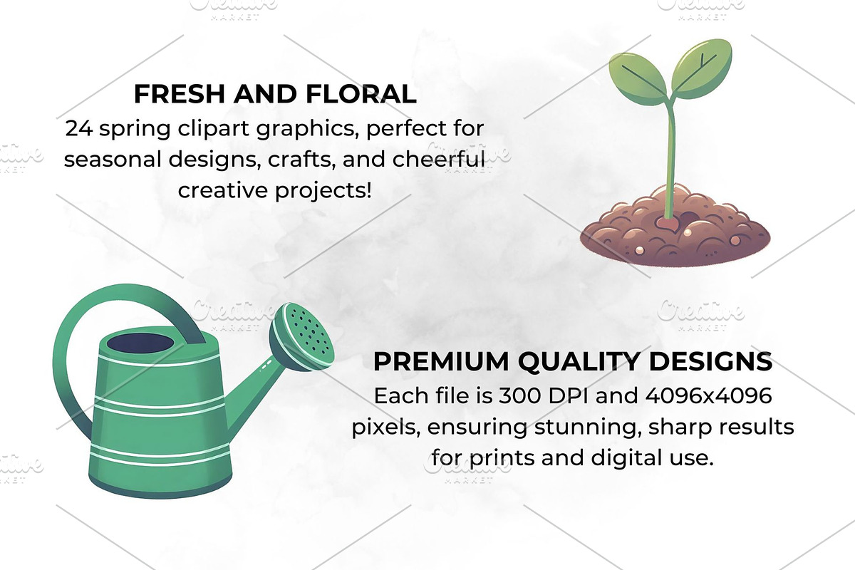 Spring Clipart PNG Bundle, a Seasonal Illustration by QM_ART (Photo 3 of 7)
