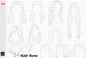 Procreate Hair Styles Anime Chibi, a Brush Add-On by ArtPrintBabe (Thumbnail 5 of 14)