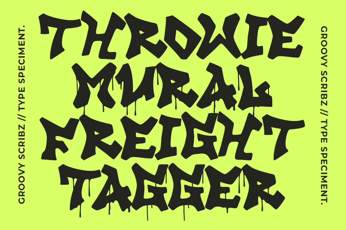 GF Scribz - Graffiti Font, a Handwritten Font by GroovyFontCo (Photo 4 of 7)
