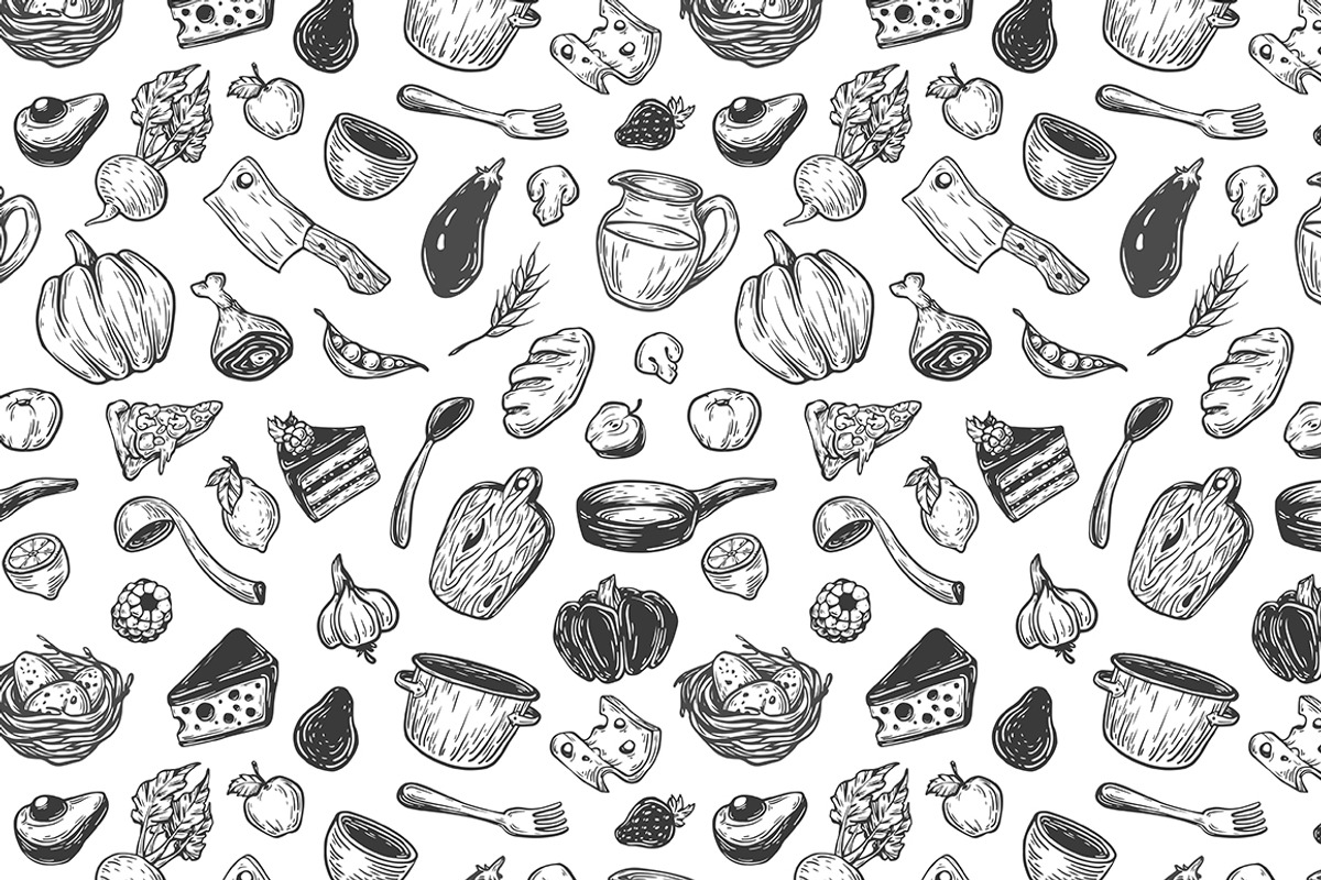 Cooking Time. Kitchen illustrations., a Food Illustration by Olga Olmix (Photo 7 of 8)