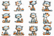 Whimsical Christmas Cats, an Illustration by cherrydesign (Thumbnail 2 of 3)