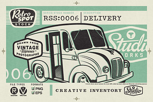 Retro Spot Stock | Delivery, a Transportation Illustration by StudioWorks