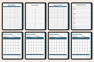 Digital 2025 Reading Planner Canva