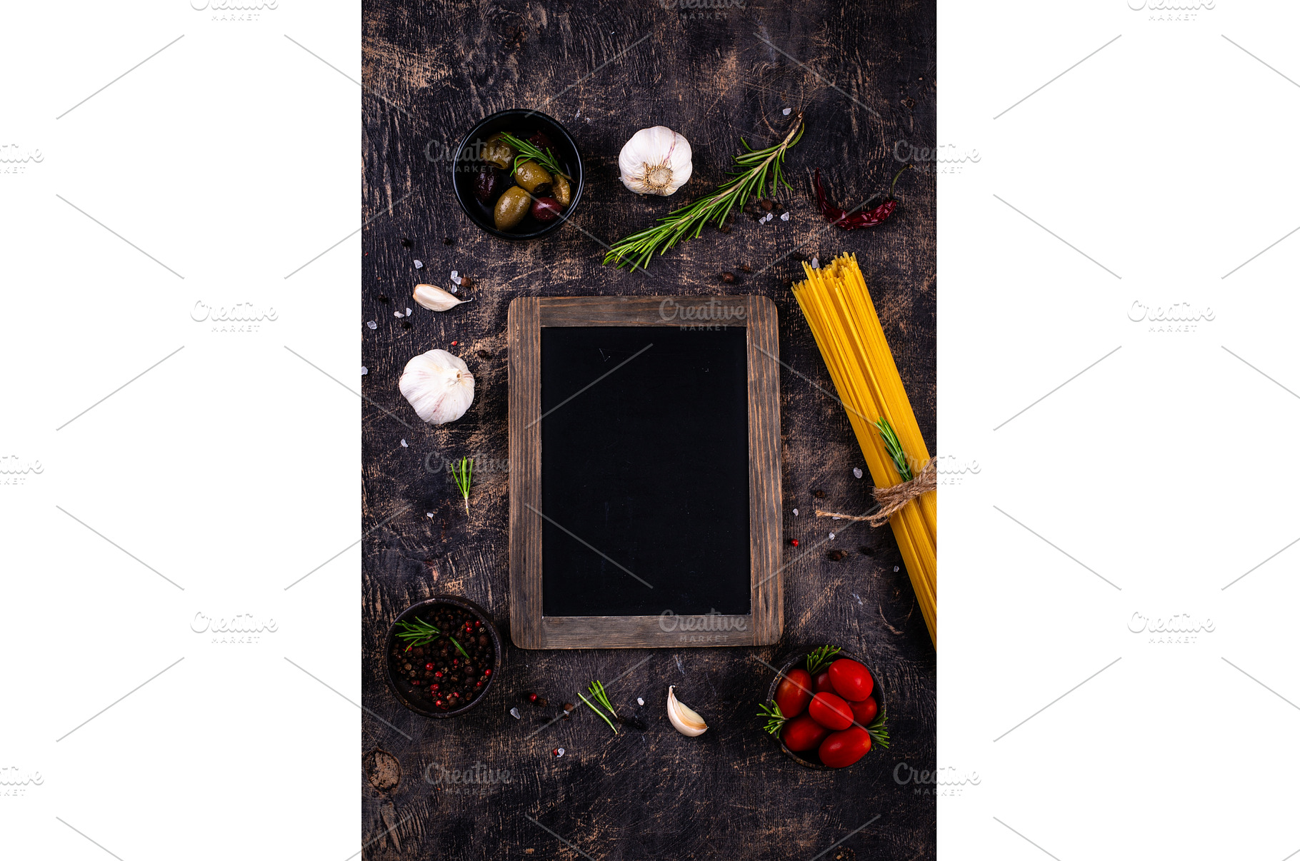 Italian food background with, a Food & Drink Photo by Yulia Furman