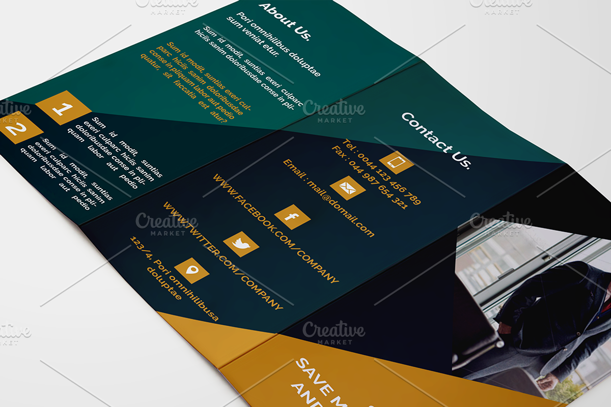 Business Tri-fold Brochure - SK, a Brochure Template by UNIK Agency (Photo 5 of 6)
