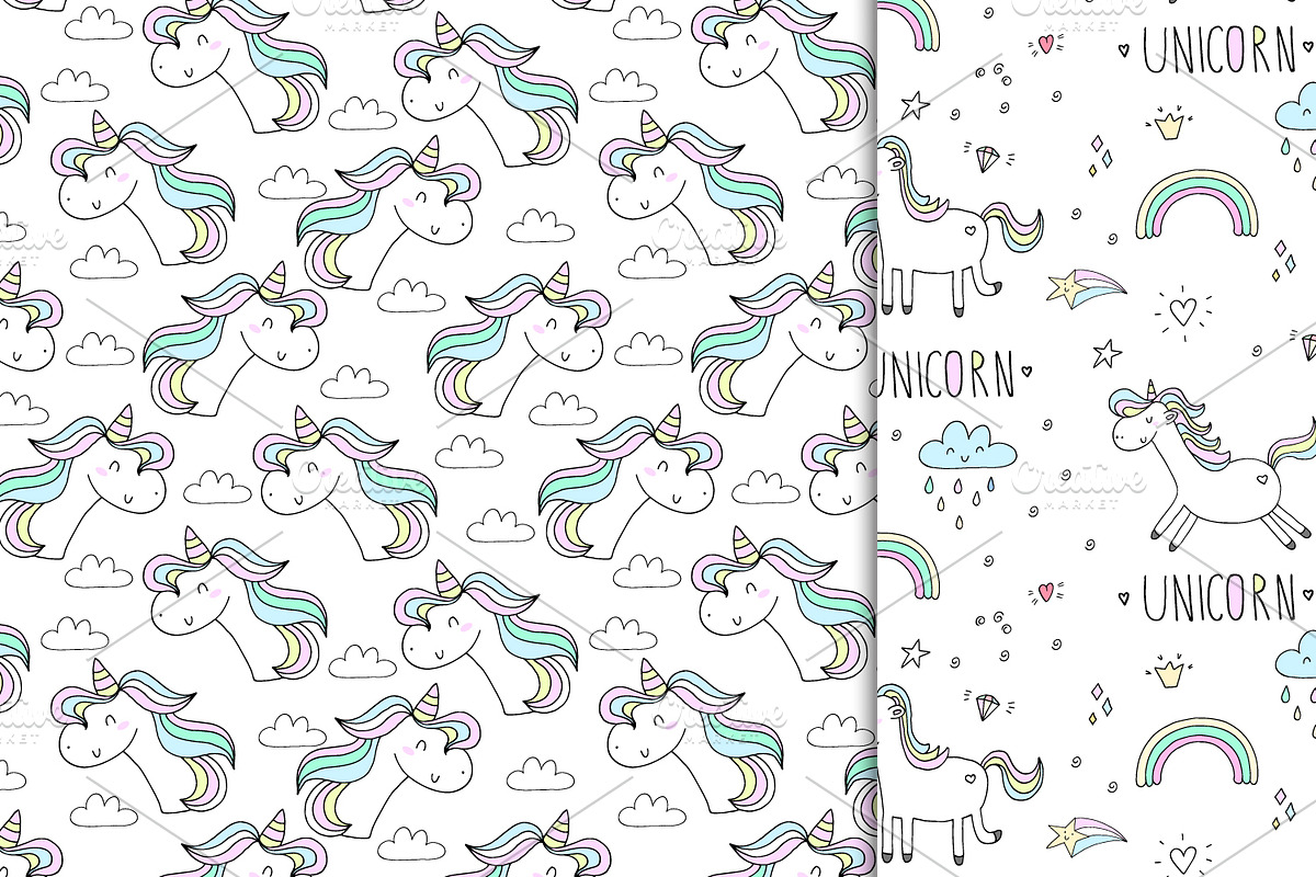Magic Unicorns collection!, a Background Graphic by Irene_Boiko_ART (Photo 8 of 15)