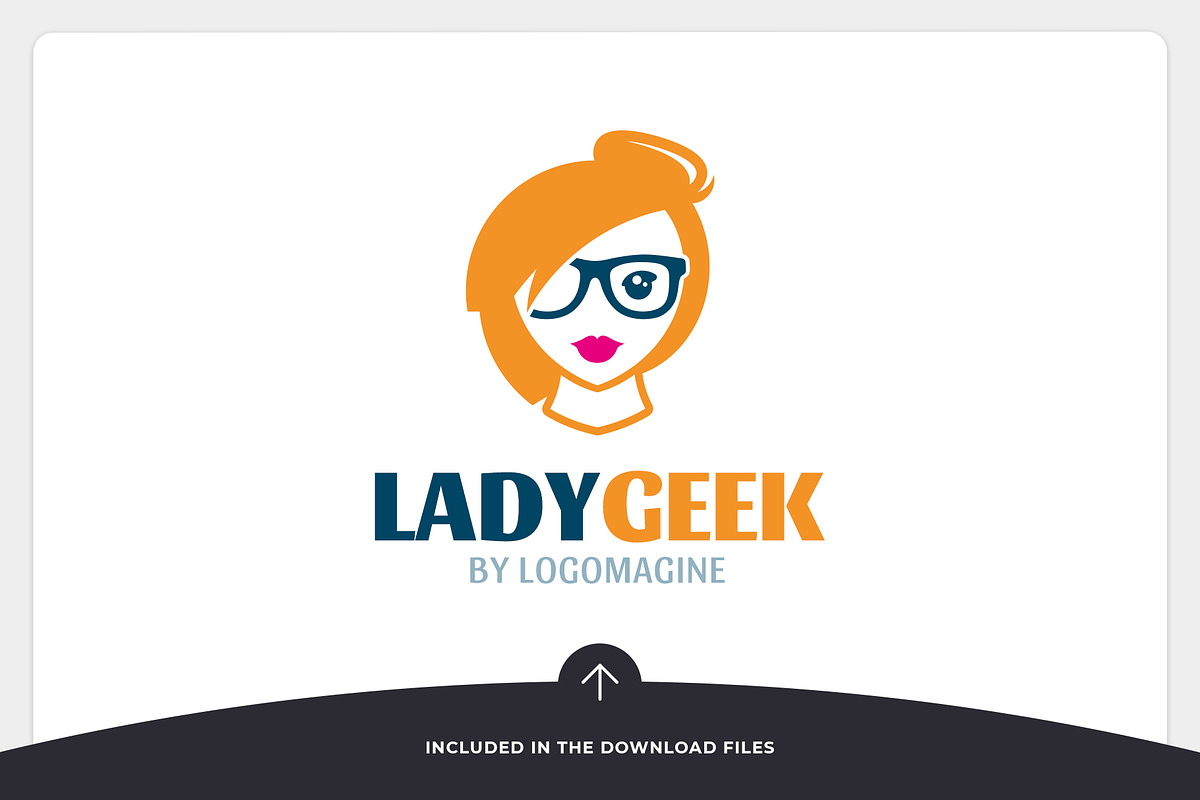 Lady Geek Logo Template, a Branding & Logo Template by LOGOMAGINE (Photo 8 of 16)