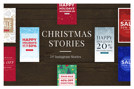 Christmas Instagram Stories V2, a Social Media Template by MinimalStudioCo
