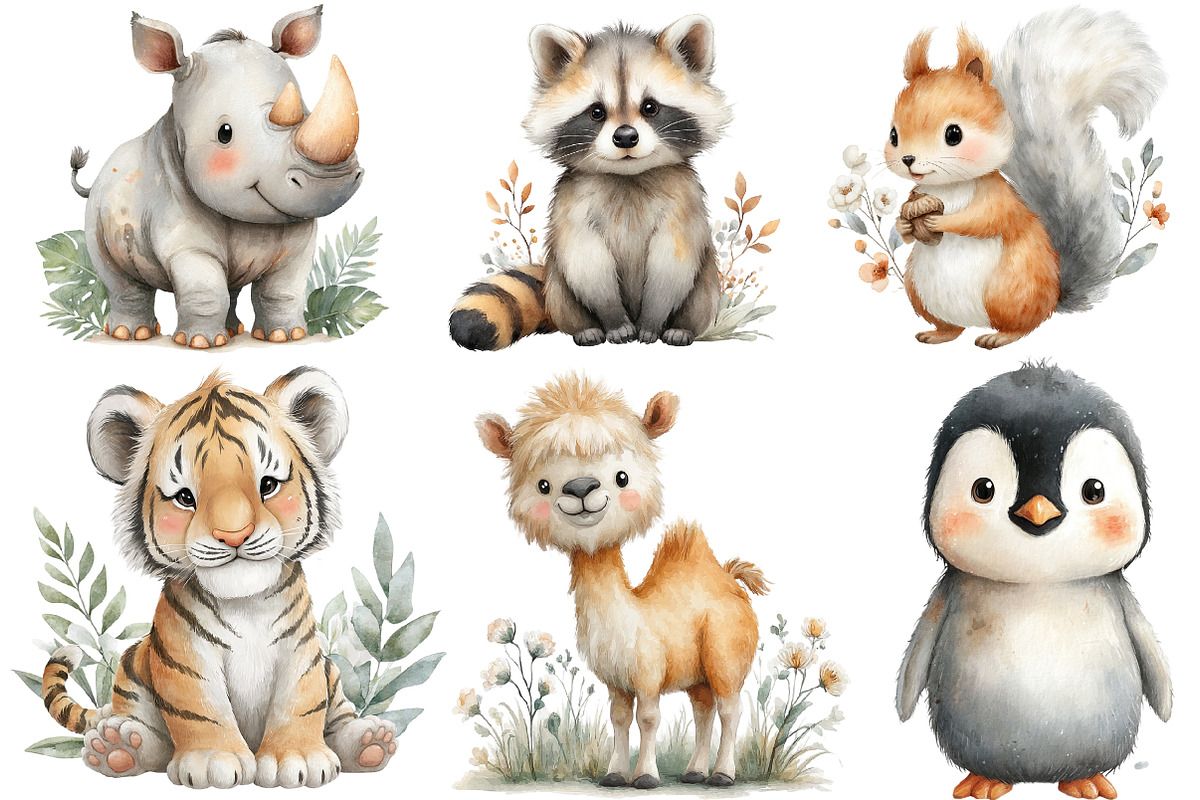 Safari Animals Clipart, an Illustration by DreamCafeArt (Photo 4 of 6)