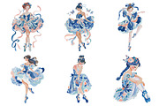 Whimsical Ballerina Girls PNG, a Seasonal Illustration by Daily.Designs (Thumbnail 2 of 5)