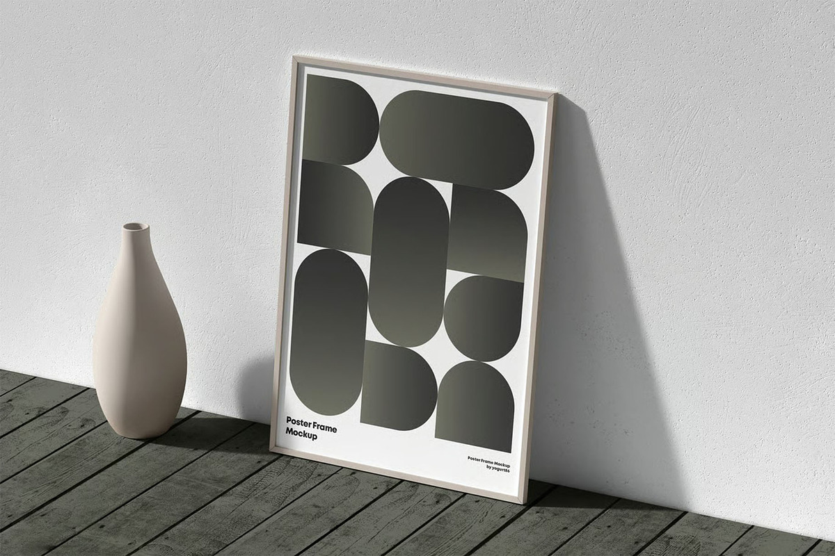 Poster Frame Mock-up, an Advertising Mockup by zippypixelstudio (Photo 13 of 16)