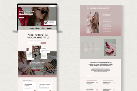 Coaches Showit Sales Page Template, a Websites & App Template by Field Digital