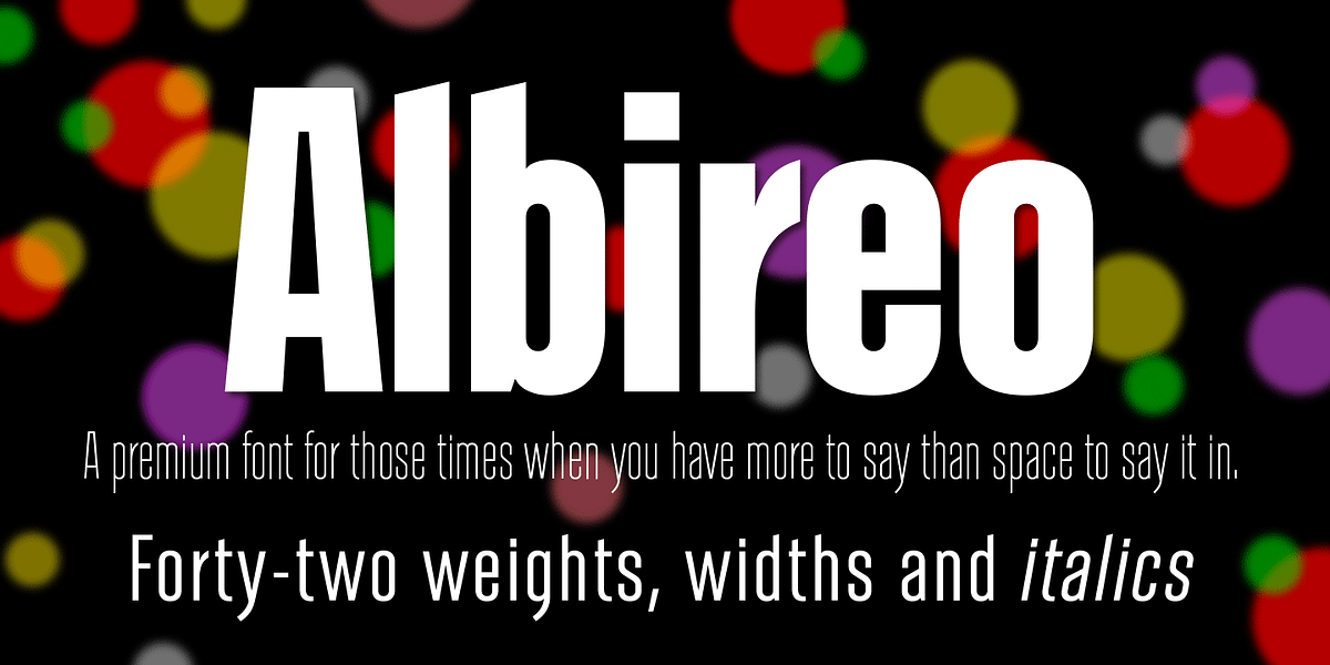 Albireo, a Sans Serif Font by Cory Maylett Design (Photo 3 of 4)