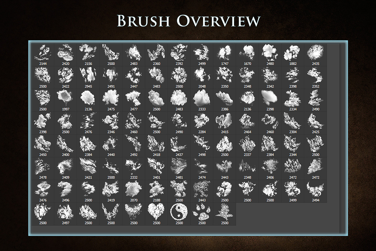 100 Cloud Brushes +Extras, a Brush Add-On by xresch (Photo 2 of 10)