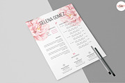 Elegant Floral 2 Pages Resume, a Resume Template by Emaholic Template (Thumbnail 3 of 5)