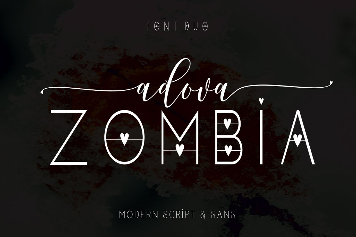 Adova zombia Font Duo, a Script Font by Jhoel Design (Photo 10 of 13)