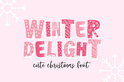 Winter Delight Christmas font, a Handwritten Font by supfonts (Thumbnail 1 of 9)
