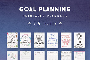 Goal Planning Printables 55 Pages